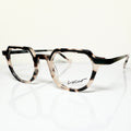 Locco Langden Unisex Eyeglasses Frame in Black/beige - Authentic New