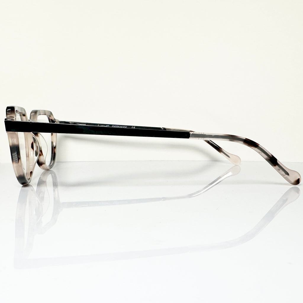 Locco Langden Unisex Eyeglasses Frame in Black/beige - Authentic New