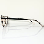 Locco Langden Unisex Eyeglasses Frame in Black/beige - Authentic New