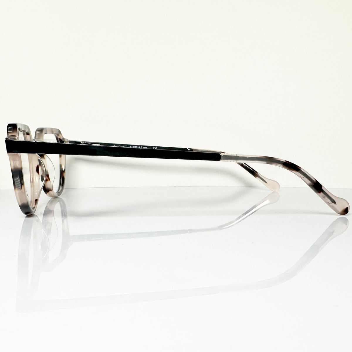 Locco Langden Unisex Eyeglasses Frame in Black/beige - Authentic New