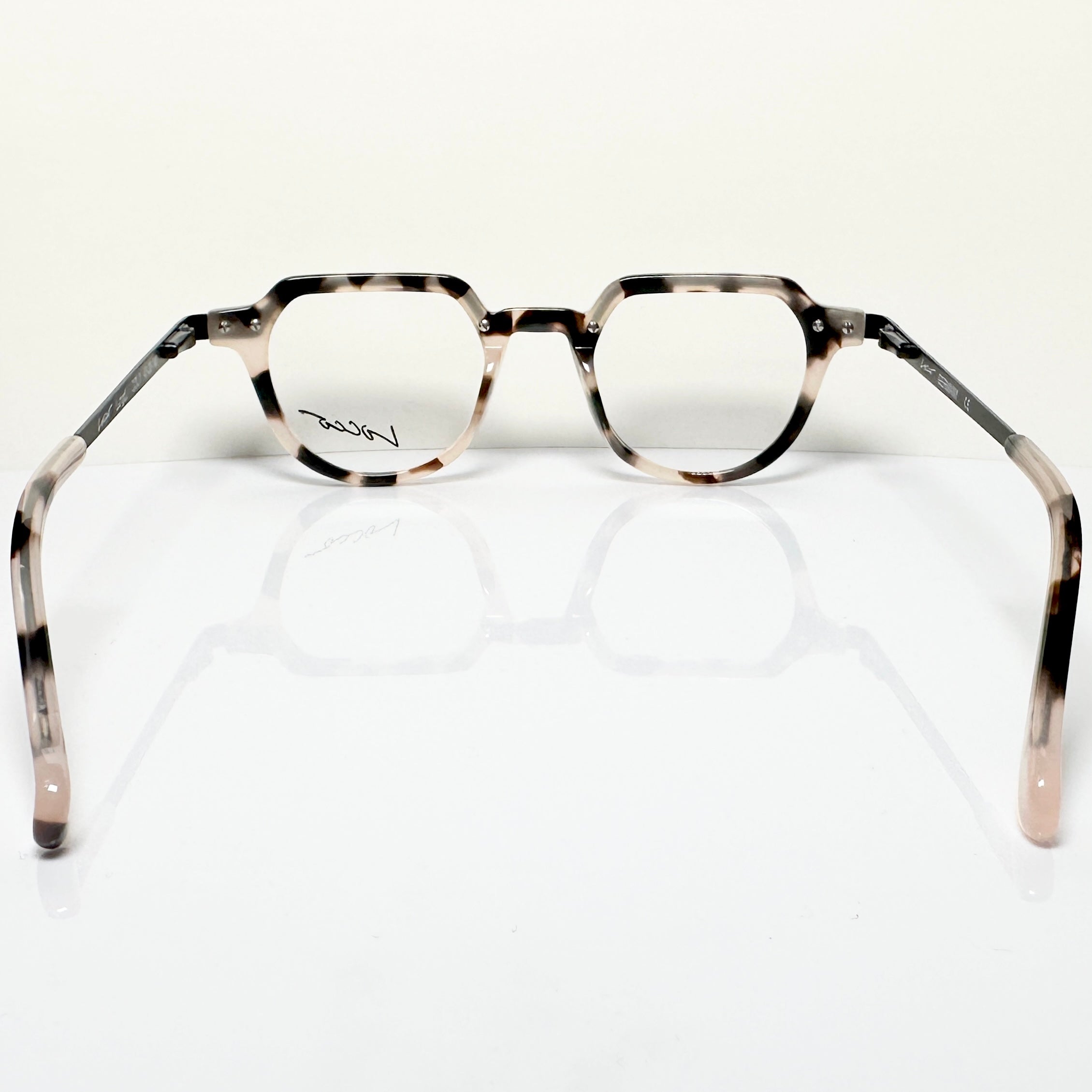 Locco Langden Unisex Eyeglasses Frame in Black/beige - Authentic New