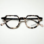 Locco Langden Unisex Eyeglasses Frame in Black/beige - Authentic New