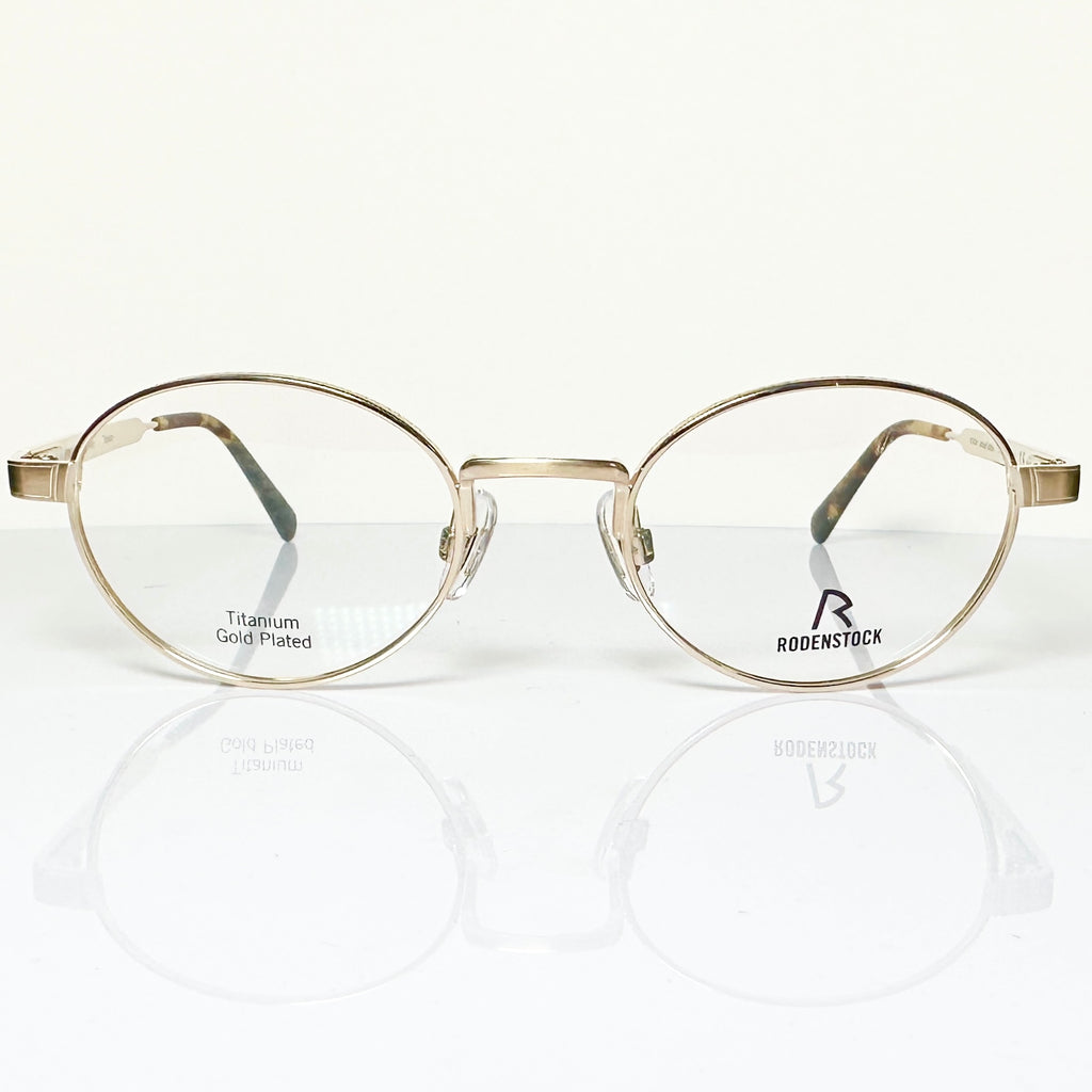 RODENSTOCK R8141 A 47 Gold Plated Eyeglasses Frames in Gold - Authentic New