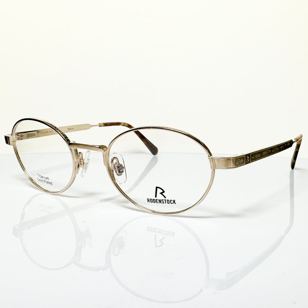 RODENSTOCK R8141 A 47 Gold Plated Eyeglasses Frames in Gold - Authentic New