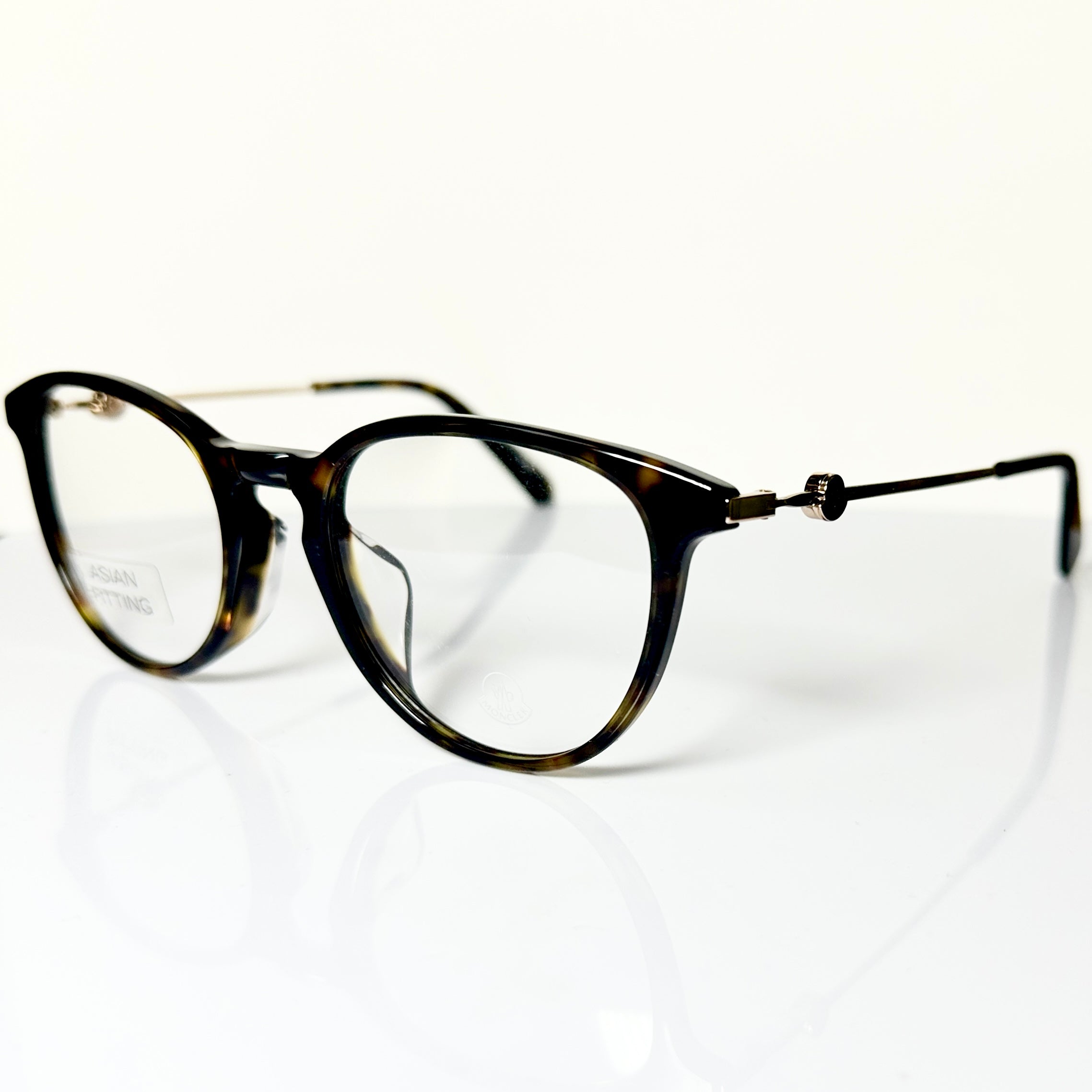 Moncler ML5128 V052 Unisex Eyeglasses Frame in Havana/Gold - Authentic New