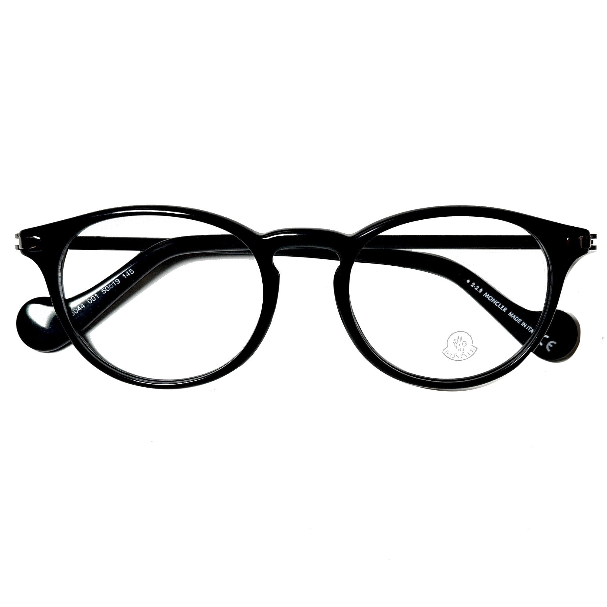 Moncler ML5044 V001 Unisex Eyeglasses Frame in Black - Authentic New