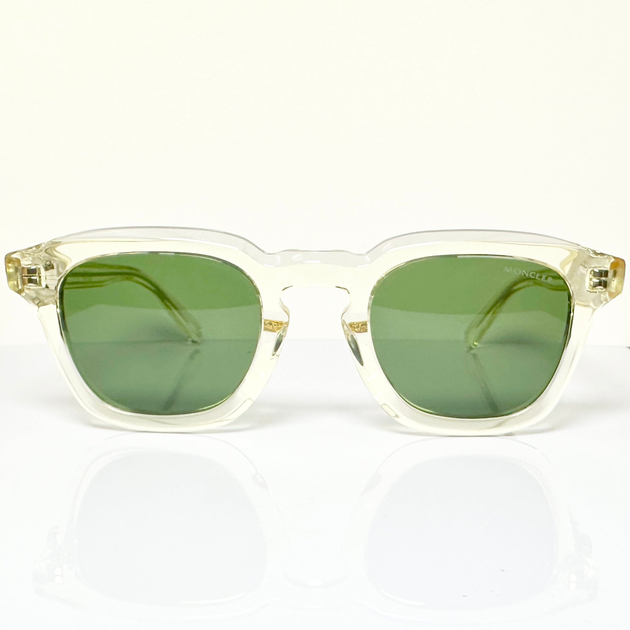 Moncler ML0262 57N Men's Sunglasses Frame in Clear Beige - Authentic New