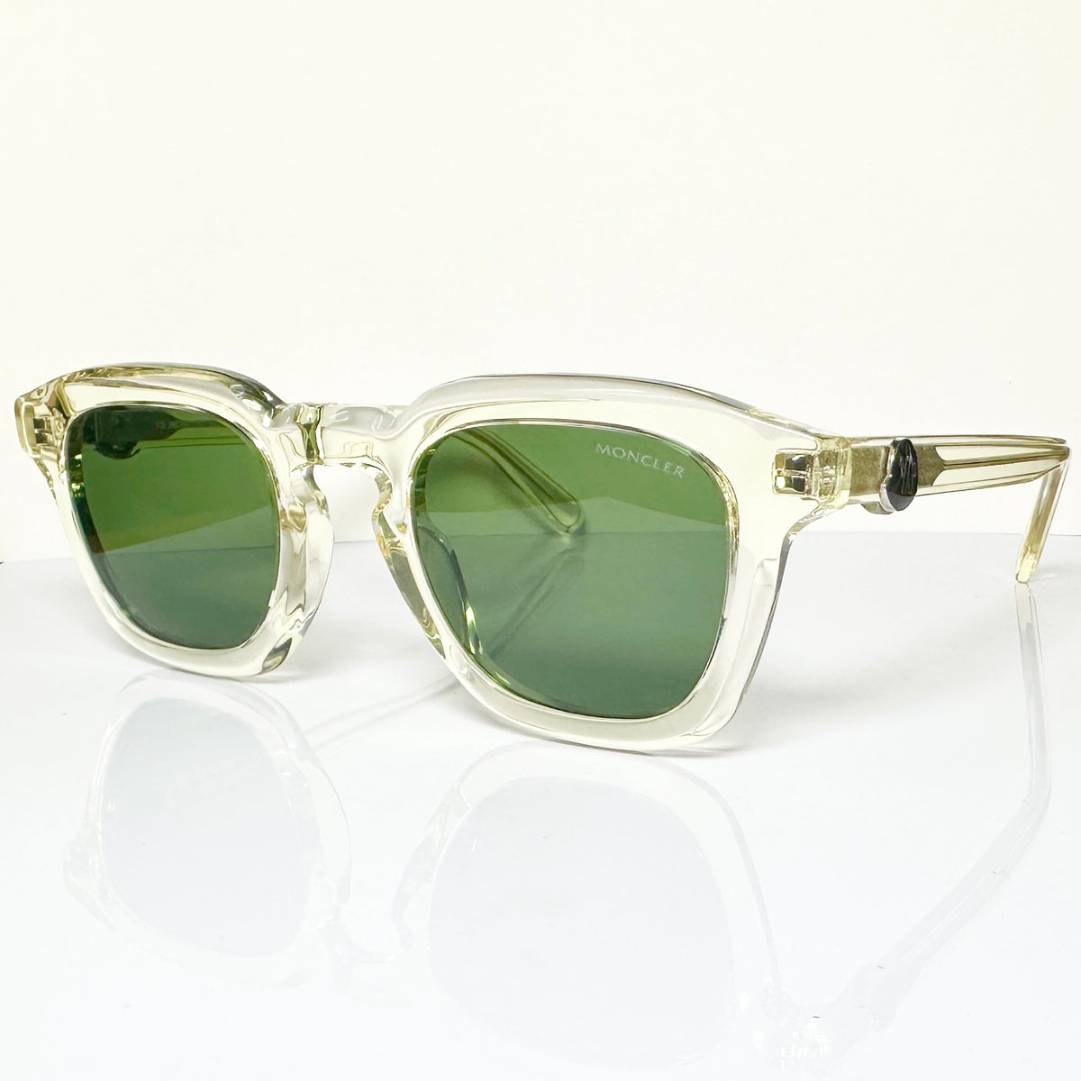 Moncler ML0262 57N Men's Sunglasses Frame in Clear Beige - Authentic New