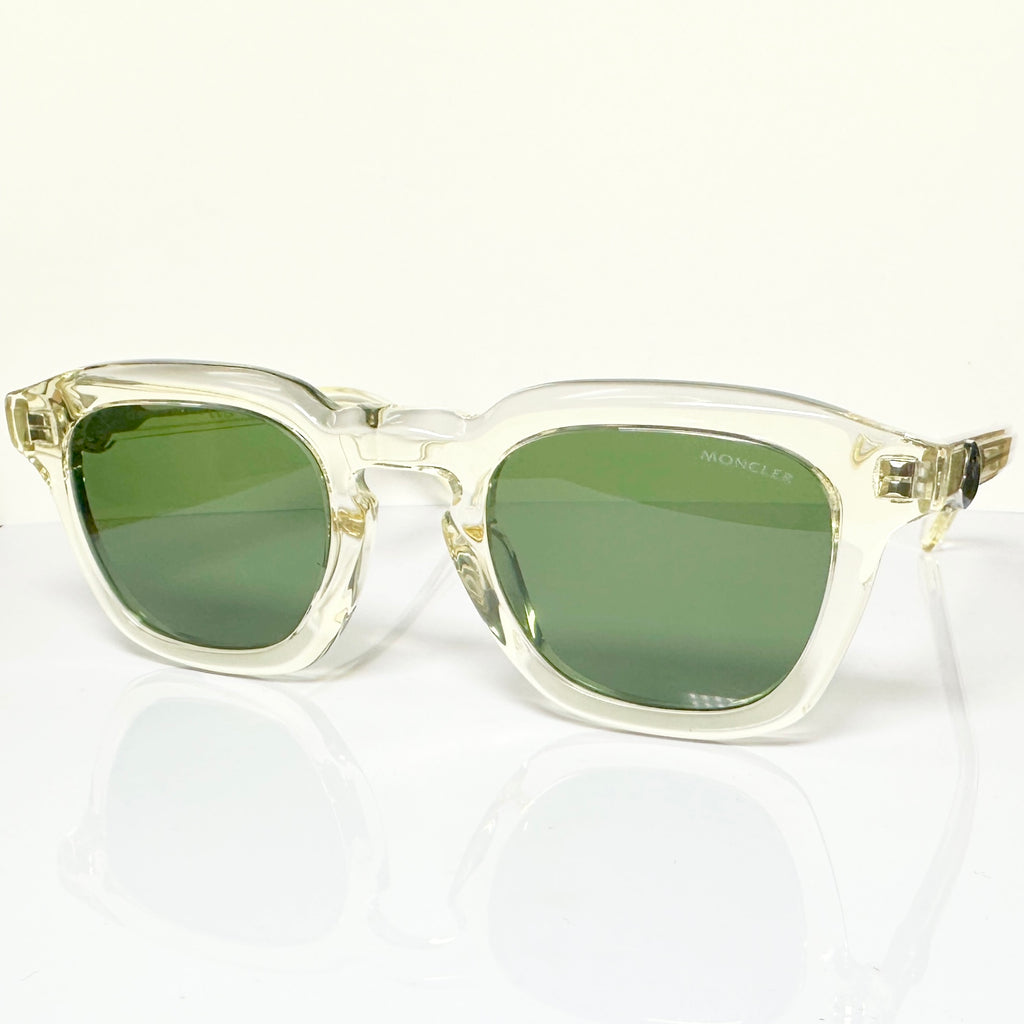 Moncler ML0262 57N Men's Sunglasses Frame in Clear Beige - Authentic New
