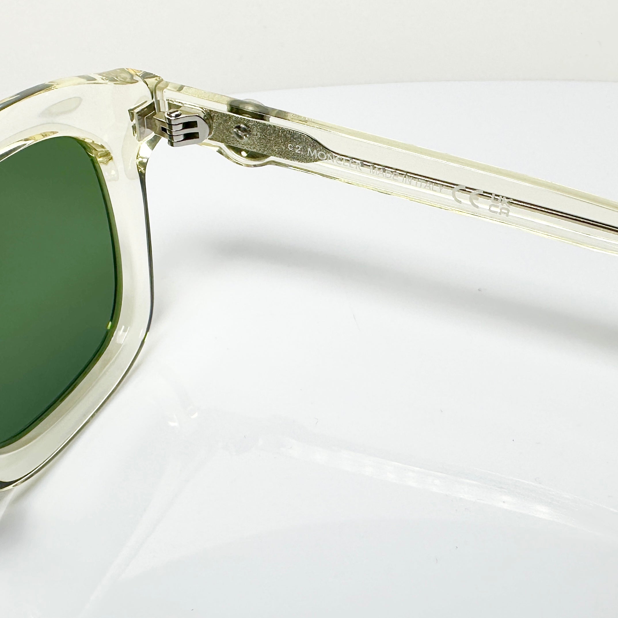 Moncler ML0262 57N Men's Sunglasses Frame in Clear Beige - Authentic New