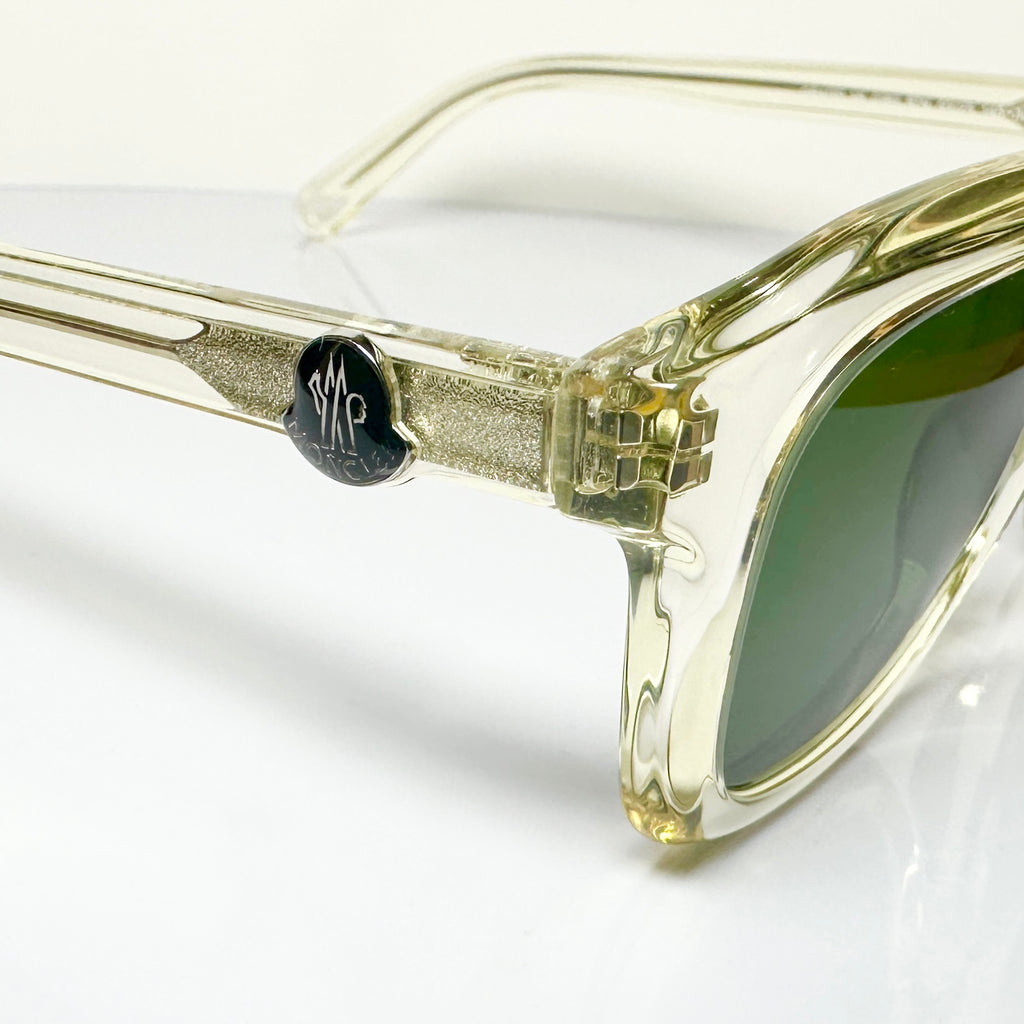 Moncler ML0262 57N Men's Sunglasses Frame in Clear Beige - Authentic New