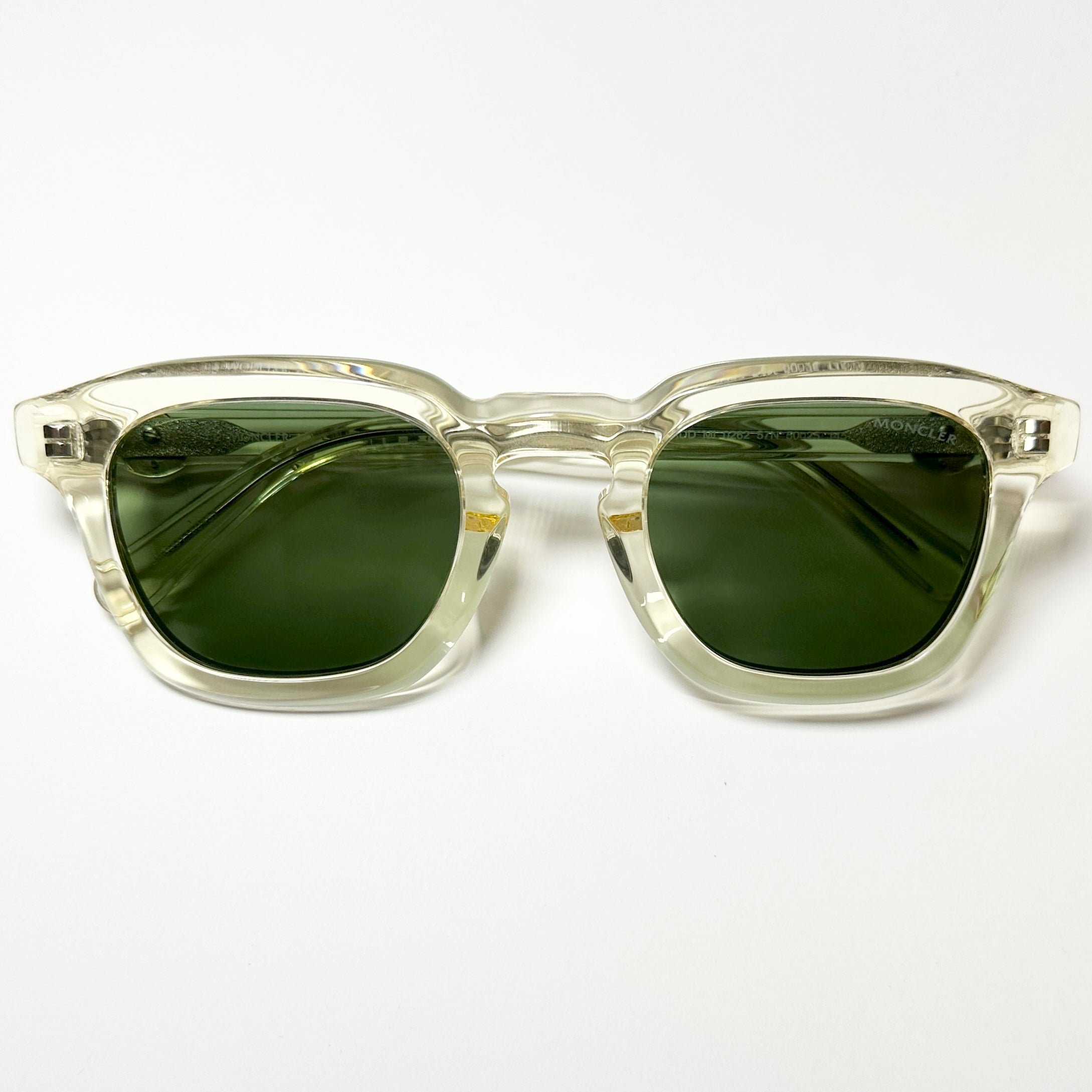 Moncler ML0262 57N Men's Sunglasses Frame in Clear Beige - Authentic New