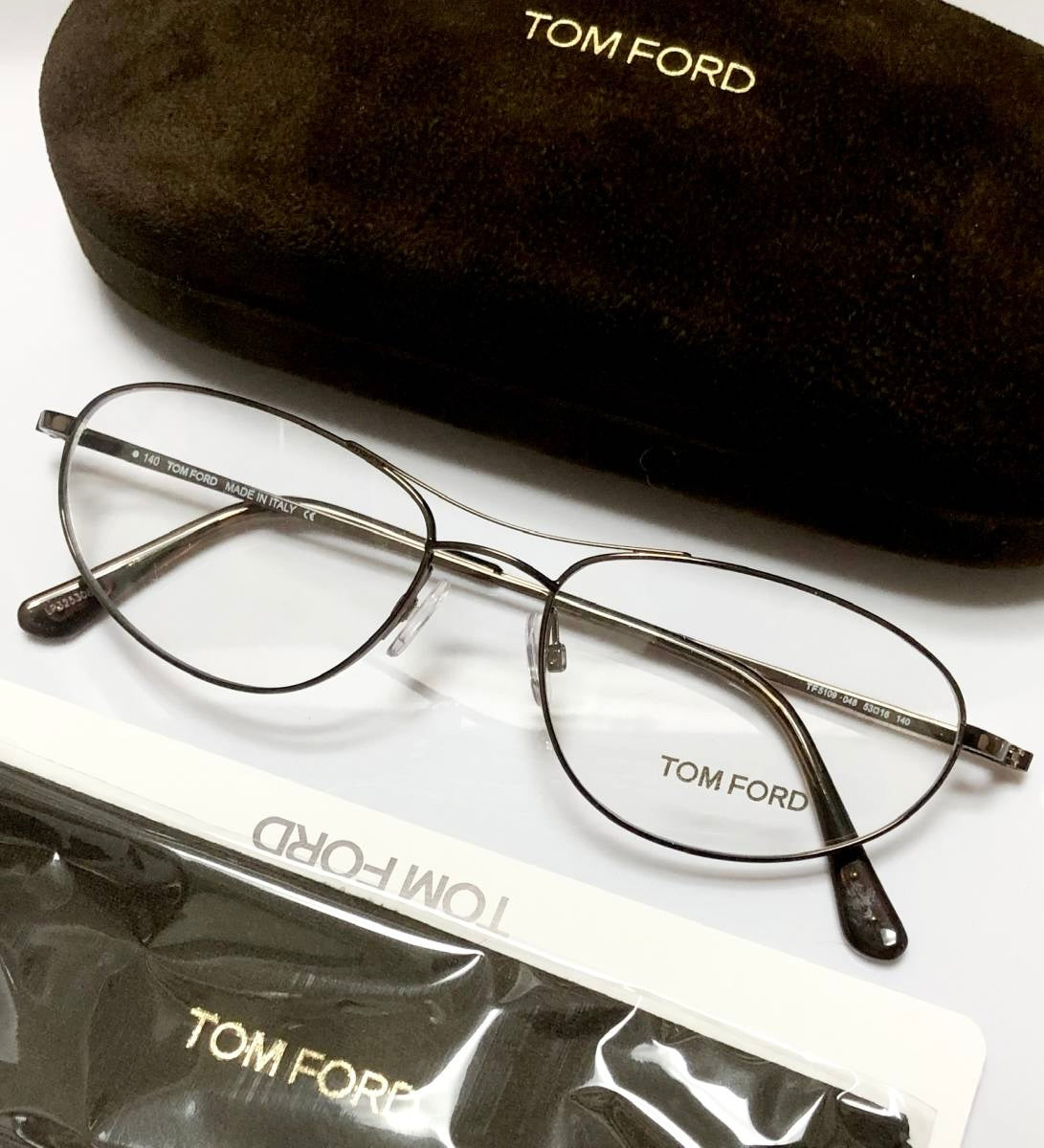 TOM FORD TF5109 048 Unisex Eyeglasses Double Bridge Frame almost NEW Authentic