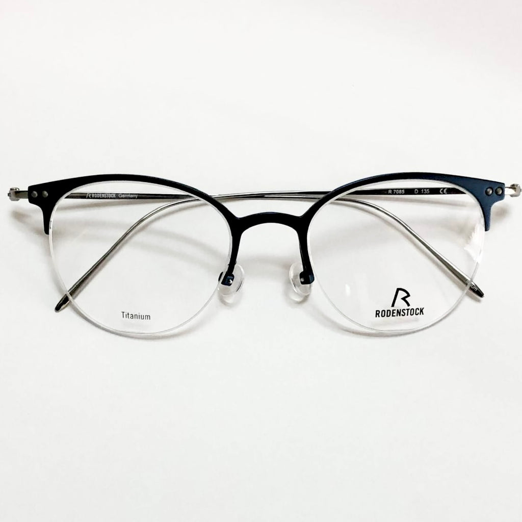 RODENSTOCK R7085 D Unisex Eyeglasses Frames in Dark Blue/Silver - Authentic New
