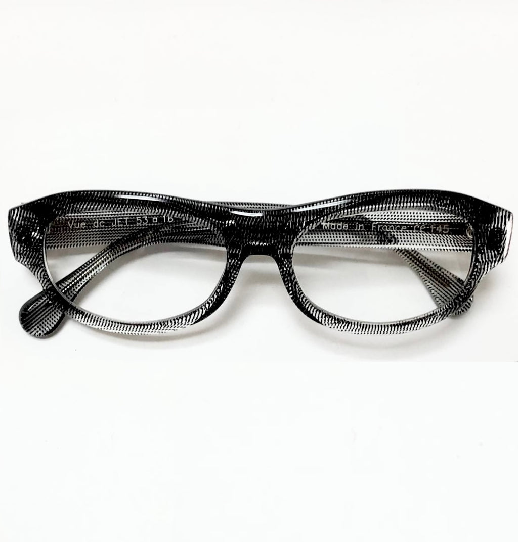 VUE DC JET Unisex Eyeglasses Frame in Black/Clear  - Authentic New