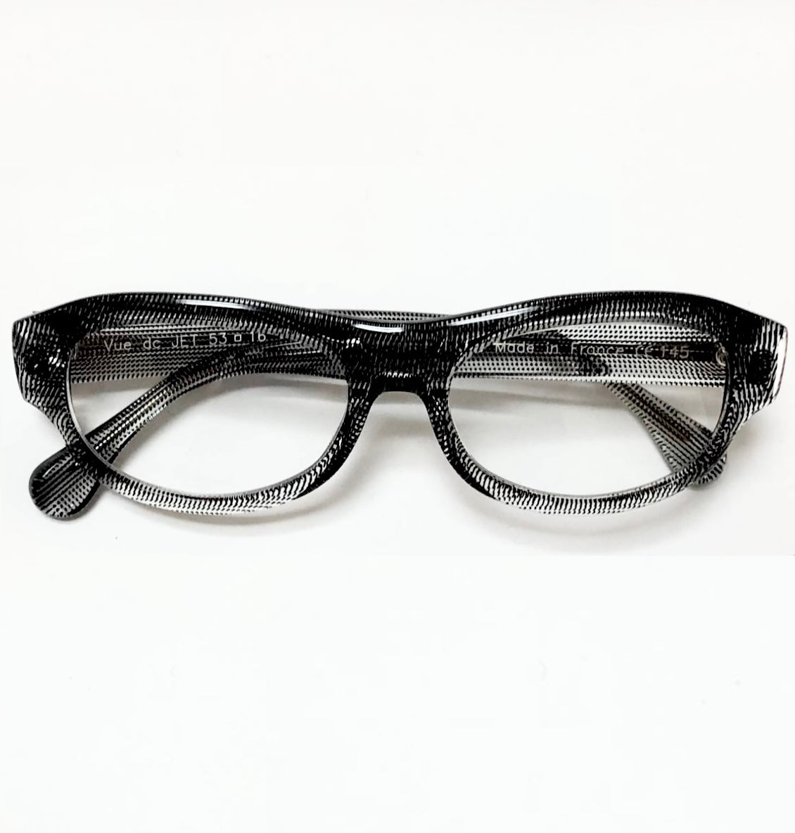 VUE DC JET Unisex Eyeglasses Frame in Black/Clear  - Authentic New