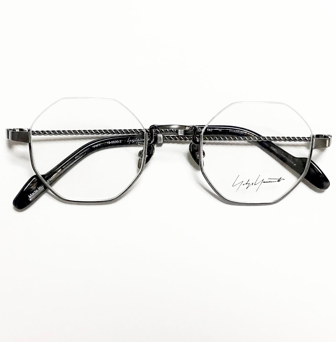 Yohji Yamamoto YY19-0030-3 Men's Eyeglasses Frame in Antique Silver - Authentic New