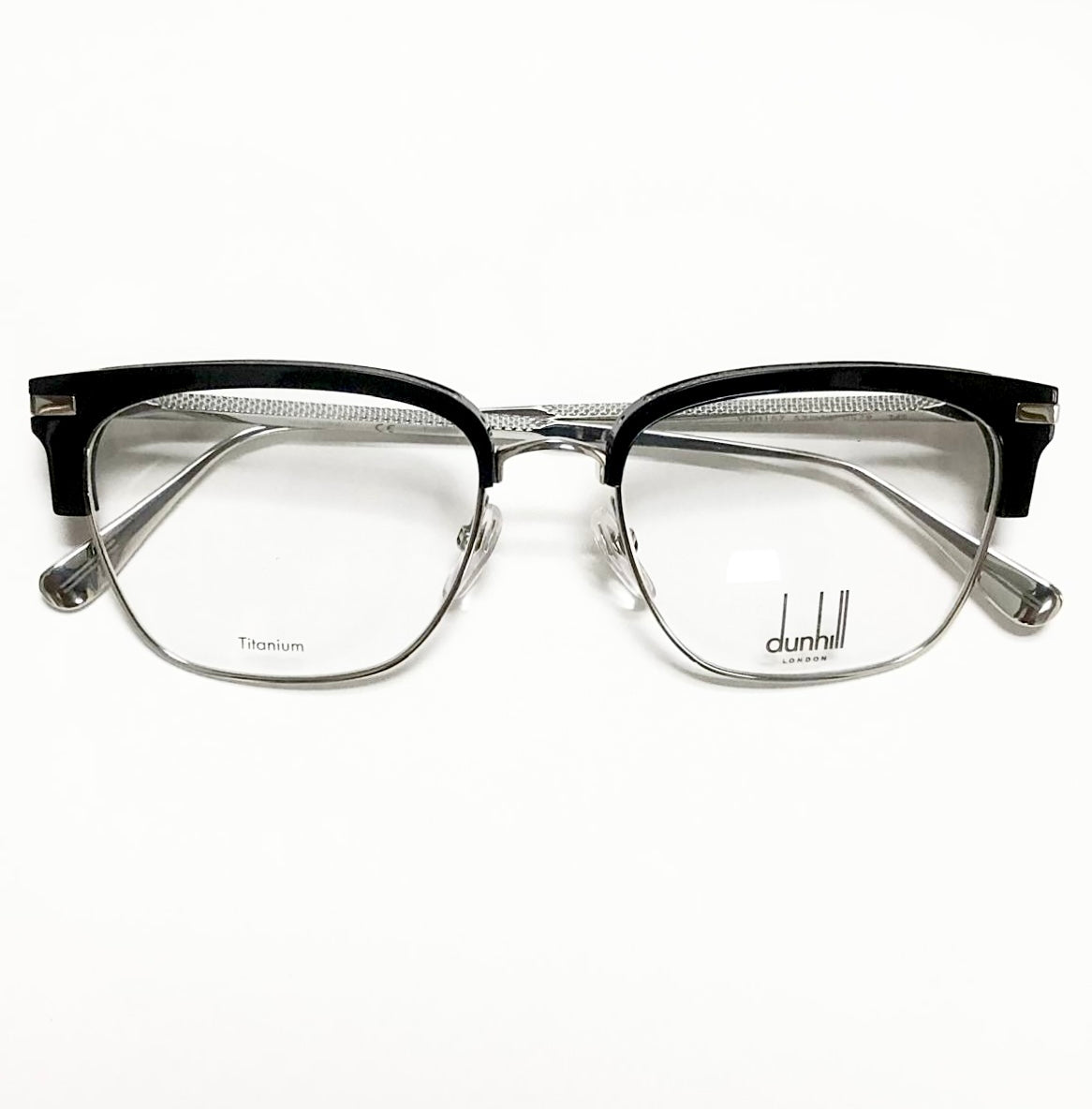 dunhill VDH157 Men's Eyeglasses Frame in Black/silver - Authentic New