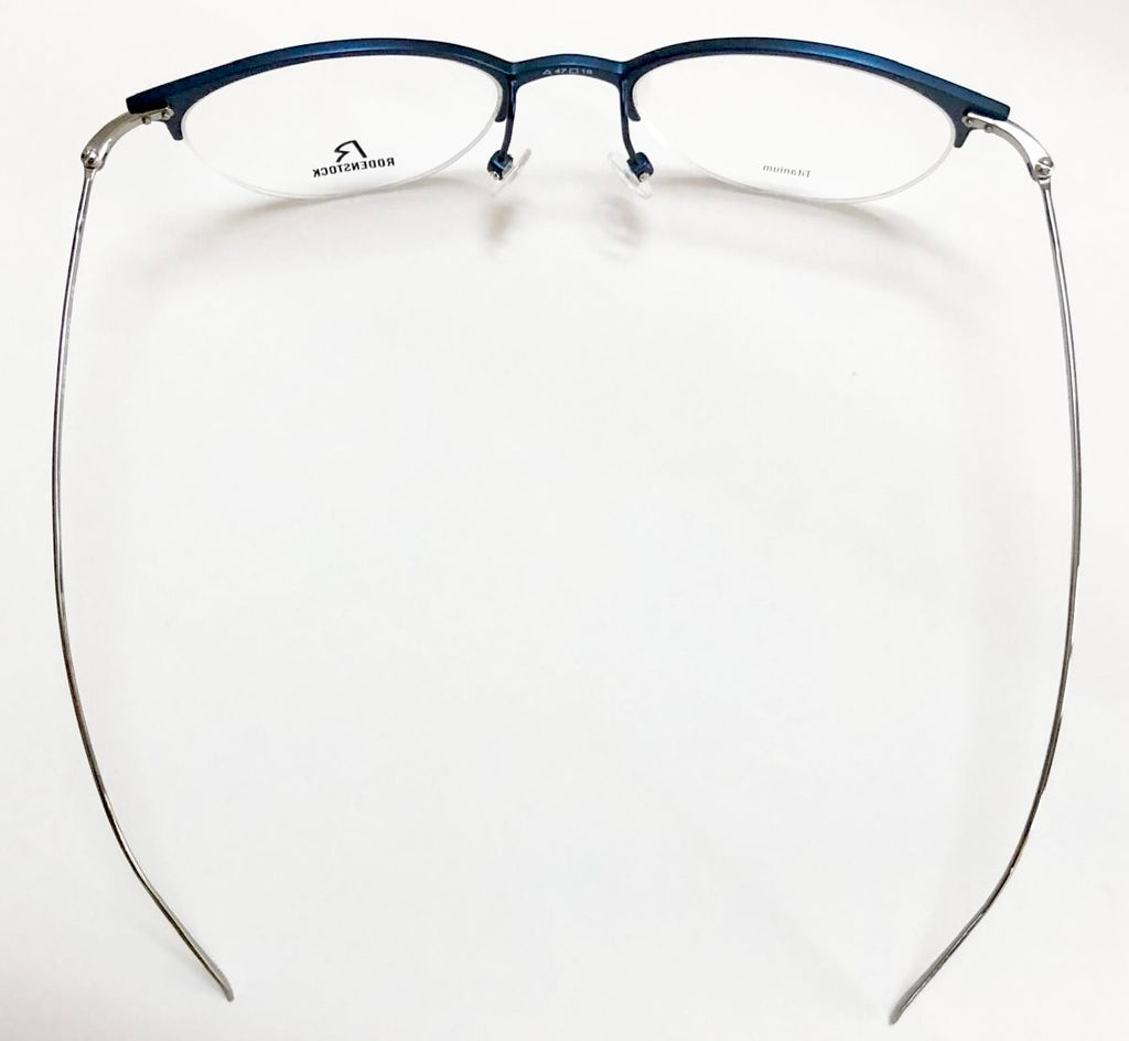RODENSTOCK R7085 D Unisex Eyeglasses Frames in Dark Blue/Silver - Authentic New