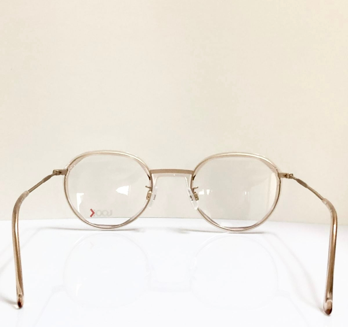 Look Occhiali 10810 M5 Crown Panto Eyeglasses Frames in Gold Pink - Authentic New