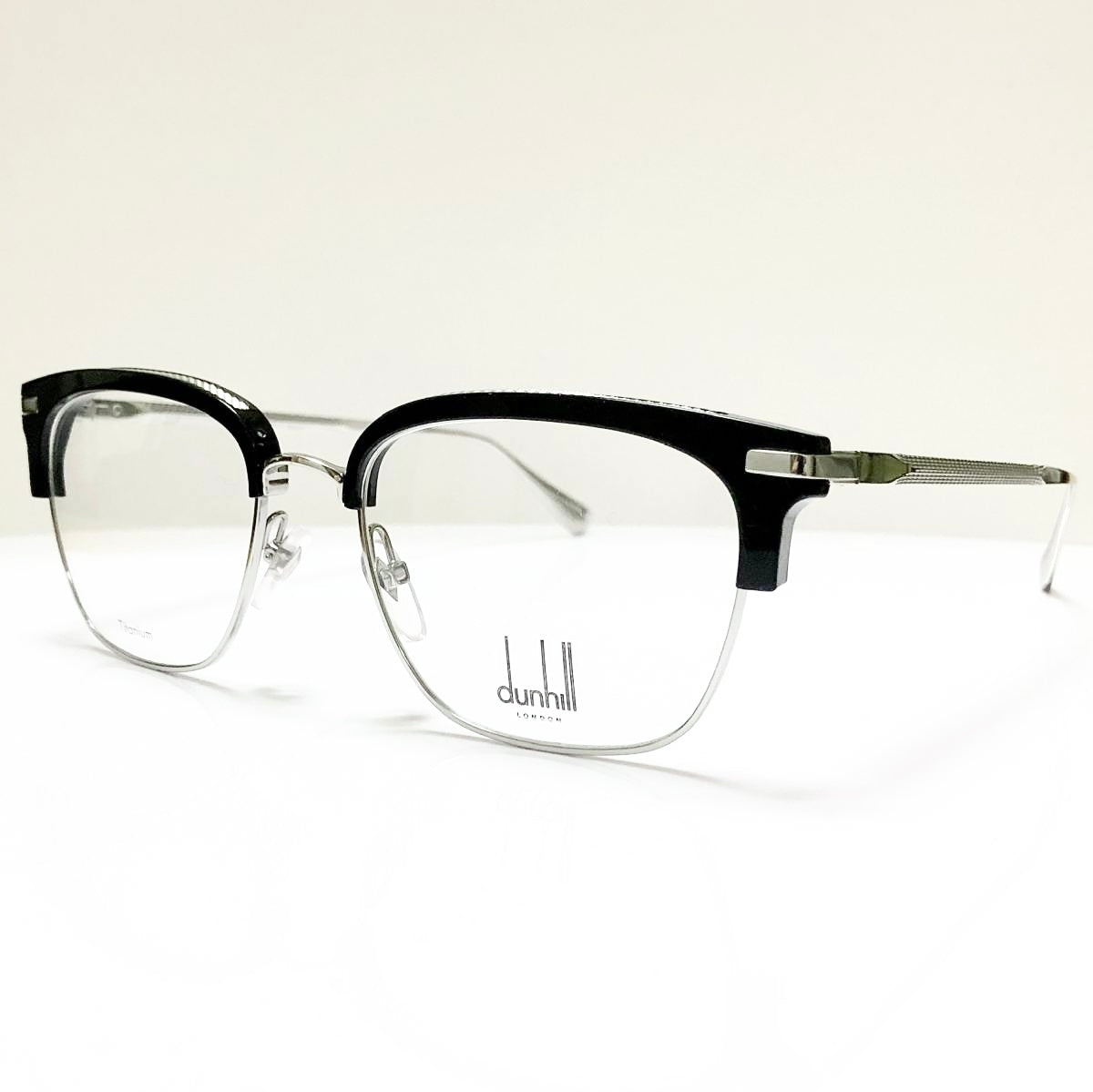 dunhill VDH157 Men's Eyeglasses Frame in Black/silver - Authentic New