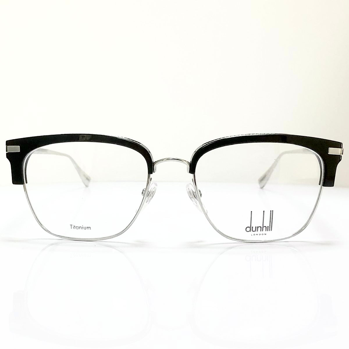dunhill VDH157 Men's Eyeglasses Frame in Black/silver - Authentic New