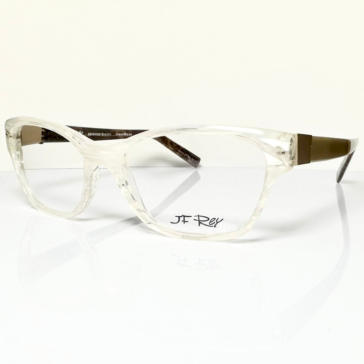 JF Rey JF1310 1055 Eyeglasses Frames in White/Brown - Authentic New