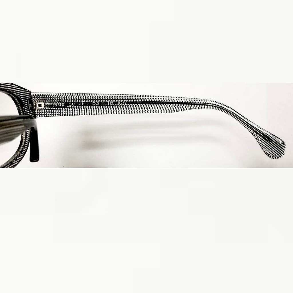 VUE DC JET Unisex Eyeglasses Frame in Black/Clear  - Authentic New